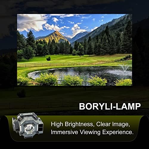 Boryli ELPLP42 Lâmpada de projetor compatível com alojamento para Powerlite 822p 83c 400W 410W 822+
