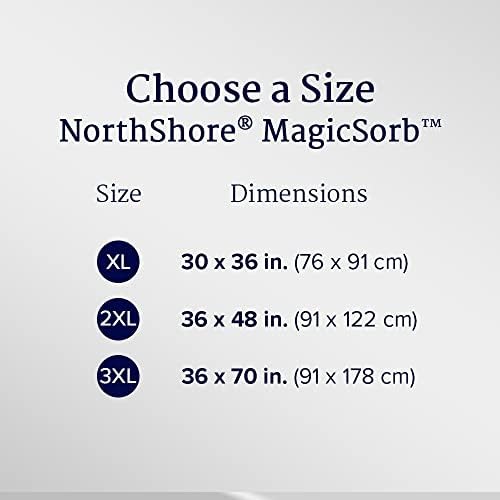 Northshore Magicsorb, 36 x 48, 96 oz, Super-absorvente Underpads Extra Long, 2xl, Case/30