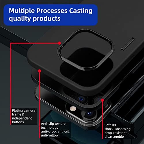 [2022 Novo] Zonyee iPhone 13 Pro Max Case, estojo de silicone líquido para iPhone 13 Pro máximo
