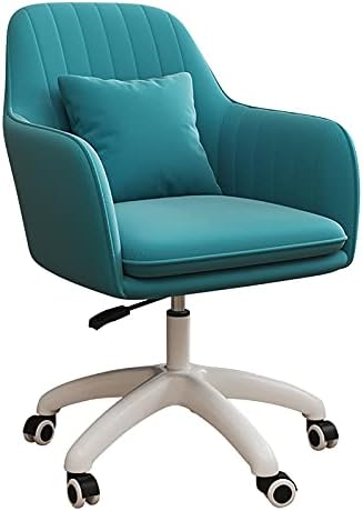 Cadeira de escritório em casa, cadeira de mesa de veludo cadeira de computador ergonômica no meio do zagueiro