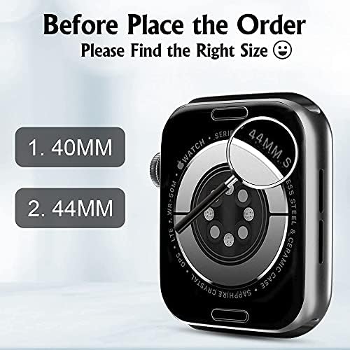 Caso de relógio Arae 2 pacotes compatíveis para Apple Watch Series 6 5 4 SE 44mm para homens com homens com telas