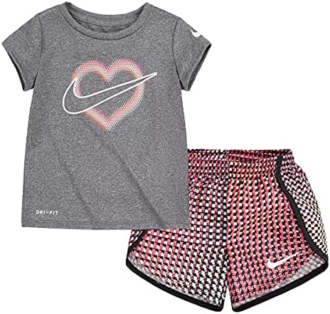 Nike Little Girls 'Dri-Fit Pixel Camiseta e shorts 2 peças