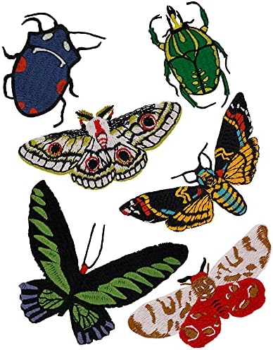 Insetos de apliques de borboleta bordados costuram remendos para roupas de roupas de roupa de artesanato Diy
