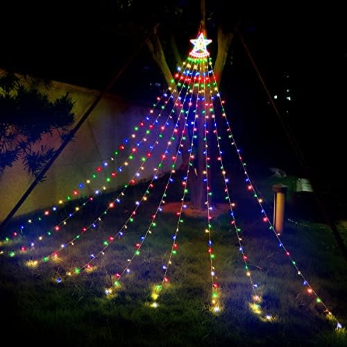 Luzes de decorações de Natal ao ar livre luzes ao ar livre, 12 pés 317 LED High Christmas Tree Yard Decorations