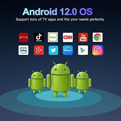 Topipro Android TV Box 2023, T95Z Plus 6K TV Box, Allwinner H618 4 GB RAM 64 GB ROM 3D 4K/UHD 6K HDR 10+ 2.4g/5g WiFi 6 Ethernet Bluetooth 5.0 Com mini -teclado sem fio, Smart Android Box 12.0