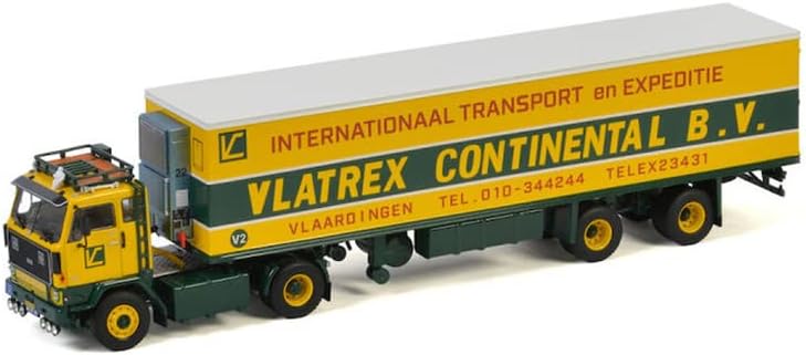 WSI para Volvo F89 4x2 Reefer Trailer Classic-2 eixo Vlatrex 1:50 Modelo de caminhão Diecast Diecast
