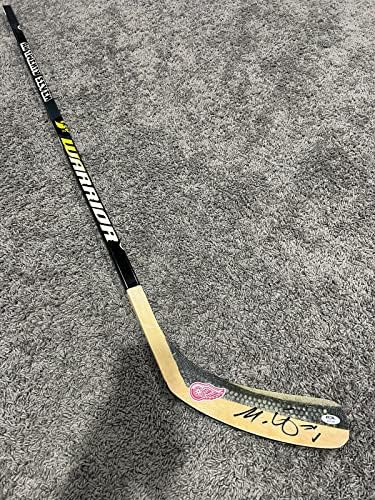 Moritz Seider Detroit Red Wings autografado autografado assinado hóquei stick PSA COA - Autographed NHL Sticks
