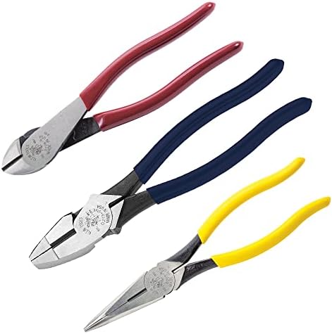 Klein Tools 80127 Kit de bolsa de ferramentas apresenta bolsa de comércio Pro Tool, 3 alicate, 6 chaves de fenda e desmagnetizador/magnetizador, 11 peças