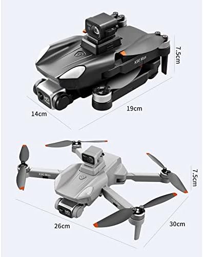 Qiyhbvr drone com câmera 4k hd fpv video video 2 baterias e estojo de transporte, helicóptero quadcopter rc para