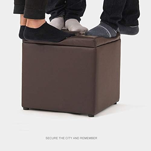 Bancas de armazenamento WSSBK podem sentar sapatos de couro coloridos com tampa de tampa de caixa