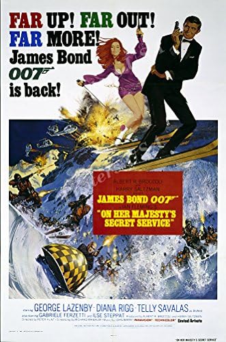 Cartazes EUA 007 No Serviço Secreto de Sua Majestade James Bond Poster Finish Glossy - MOV190)