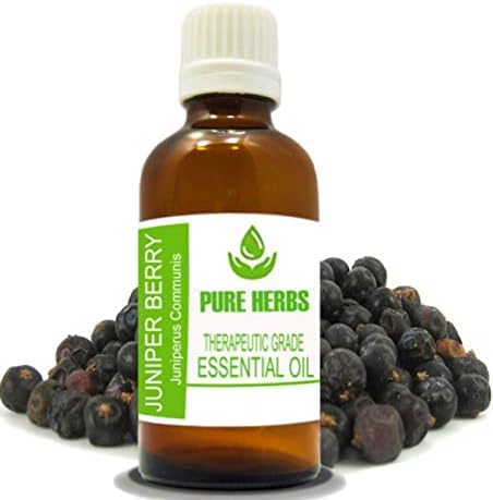 Pure Herbs Juniper Berry Pure & Natural Terapeautic Grade Essential Oil sem conta -gotas 5ml