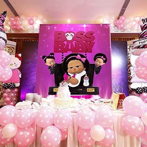 Chefe Afro -American Girl Baskdrop Baby Shower Supplies Backdrop Birthday Birthday Photopicic Background