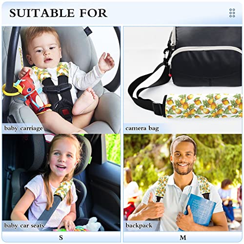 Limões tampas de alça de assento de carro para crianças bebês 2 pcs tiras de assento de carro almofadas