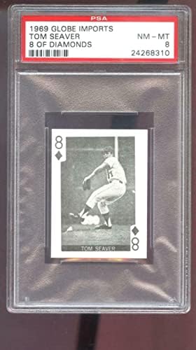 1969 Globe Imports tocando Tom Seaver de Diamonds PSA 8 Cartão de beisebol graduado MLB - Cartões de beisebol com