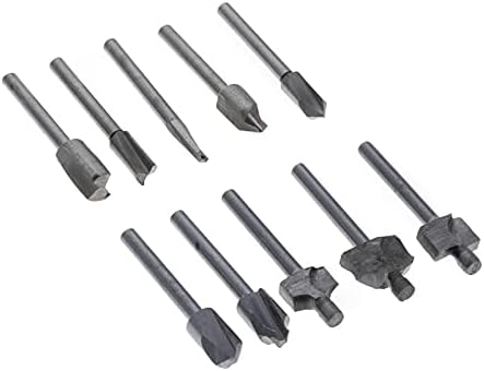 Tooltreaux mini bits de roteador definido para ferramentas rotativas aço de carbono tratado time 10pc
