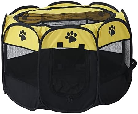 Keisen portátil pecam caminho de canil cães gatos de canil gatos internos/externos tampa de malha removível,
