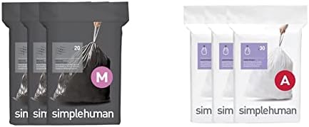 Simplehumancode m odorsorb ajuste personalizado odor de cordão absorvendo sacos de lixo em pacotes