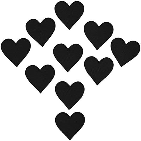 Poeira gráfica 15 Black Heart Love Ferro bordado em patch Broken Heart Sorrow Sad Applique Decoração