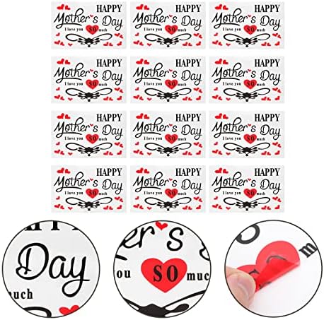 Pretyzoom Letter Stickers Starters de carta felizes Adesivos do dia das mães 50pcs feliz dia da mãe dia de balão decoração de decoração de janela | Mãe Day Party Decoration Mom Stickers Heart Balon Balloon