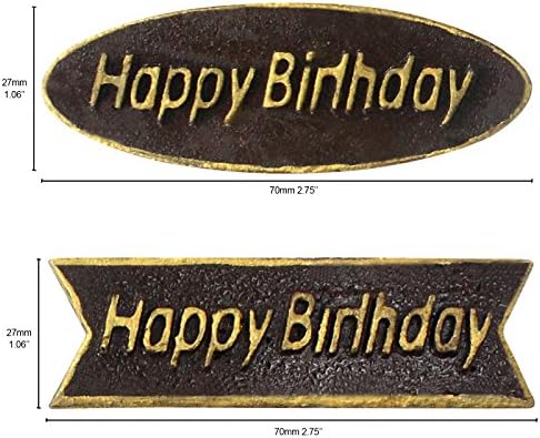 FINSHOWCASE Feliz Aniversário Placa Chocolate Molde PS Plástico 2 formas