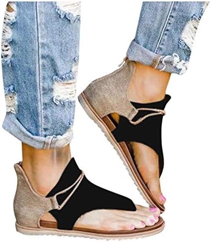 Sandálias de praia de aihou para mulheres vasas femininas abertas sandálias planas sapatos de verão sandálias