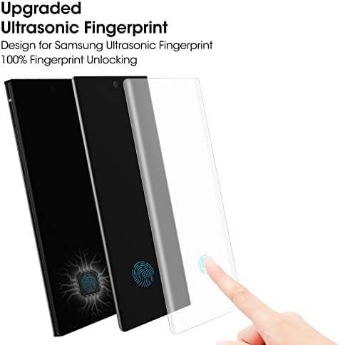 3 Pacote de protetor de tela Ultra Glass para Samsung Galaxy S23 Ultra 3D Curved Edge Vidro temperado Desbloqueio