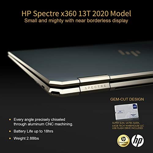 HP Spectre X360 Gem Cut 13,3 Laptop Touch FHD, Intel i7-1065g7, 16 GB de RAM, 512 GB SSD, Bang
