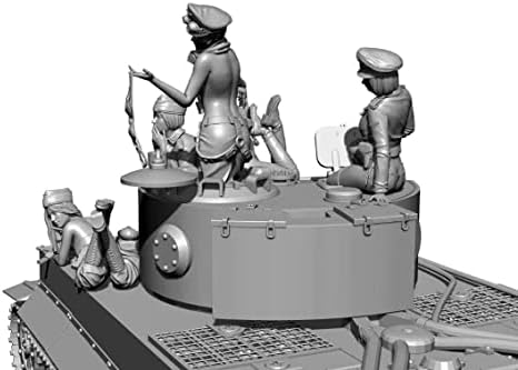 1/35 Resina Soldier Figura Modelo Kits Diy Beauty 5 Soldier Soldier Incolor e auto-montado YFWW-2158