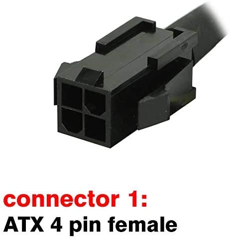 TeamProfitCom ATX 4 pinos fêmea para a placa -mãe CPU 8 pinos Male EPS 12V Adaptador Extensão Cabo trançado