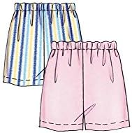 Padrões de McCall M6224 Robe, cinto, macacão, top, shorts e calças, de tamanho infantil, Size CF