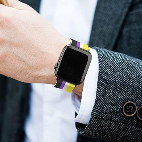 Banda de relógio de orgulho compatível com Apple Watch 38mm 40mm 41mm 42mm 44mm 45mm de pulseira Silicone Smartwatch