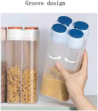 Rice Bucket Grãos Plástico Dispensador de Alimentos Rice Bucket Multi Compartamentos Selado para alimentos