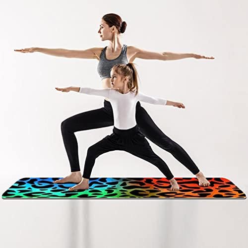 Yoga Mat Leopard Print Eco Friendly On Slip Fitness Exerche Tapete para Pilates e exercícios de piso