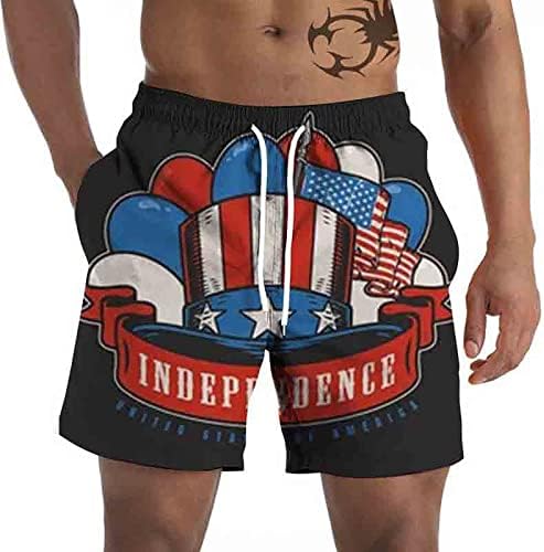 Shorts de tábua de tamanho plus shorts para homens impressão de bandeira 3d