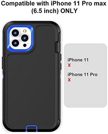Danhon projetado para iPhone 11 Pro Max Case [com 2 protetor de tela de vidro temperado], capa de