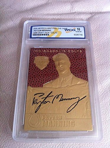 Peyton Manning 1998 Draft Signature Series WCG GEM-MT 10 23KT GOLD RETRO ROOKIE CARD!