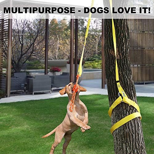 Xiaz 100 pés Long Tie Out Dog, cães grandes pesados ​​Cães executam cabo retrátil de brinquedo interativo