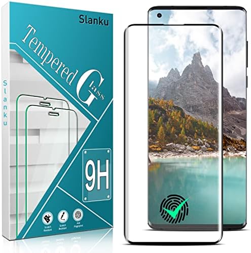 Protetor de tela Slanku para Motorola Moto Edge mais vidro temperado, antiscurso, filmes transparentes de cobertura completa, matriz de pontos curvos 3D, instalação fácil, dureza 9h
