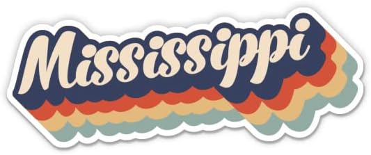 Estilo de letras retrô do Squiddy Mississippi - adesivo de vinil para carro, laptop, caderno