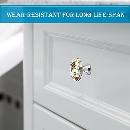 Maçaneta de armário decorativo de Lafalper puxões de gaveta de cristal de design multi com bee de desenho