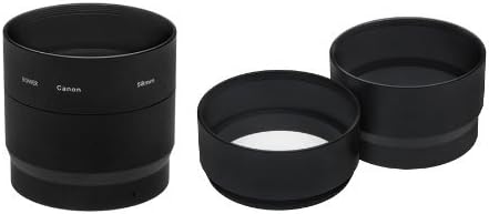 Adaptador de lentes + filtros de 3 peças compatíveis com Canon G11