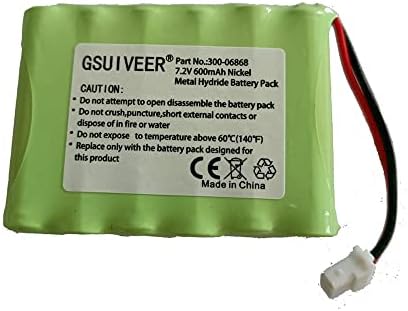 Gsuiveer 300-03864-1 Bateria 7.2V 1100mAh e 300-06868 7,2V Bateria de 600mAh