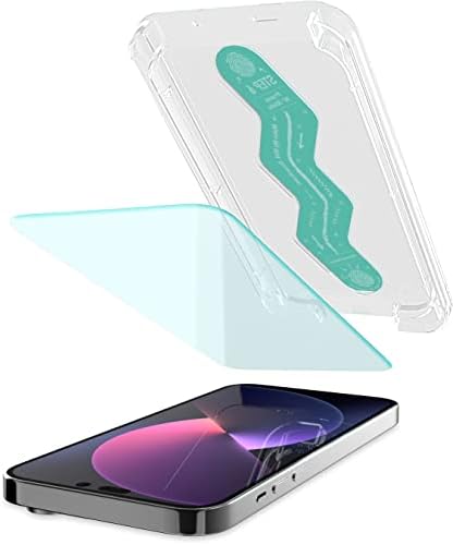 Protetor de tela de vidro temperado de 2 pacote inteligente para iPhone 14 Pro - Tuff Sheet - Fácil instalação de quadro [resistente a arranhões] compatível com caso - Dynamic Island - Clear 2 -Pack