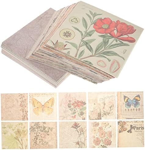 Excety 1000 lençóis papel de backing de bolso Vintage Scrapbook Decor Vintage Decor Journals Scrapbook