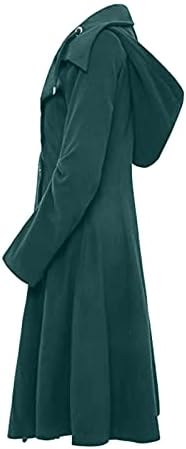 Casacos de trincheira de Wirziis para mulheres de comprimento longo da moda casual colorido de manga cheia camisetas