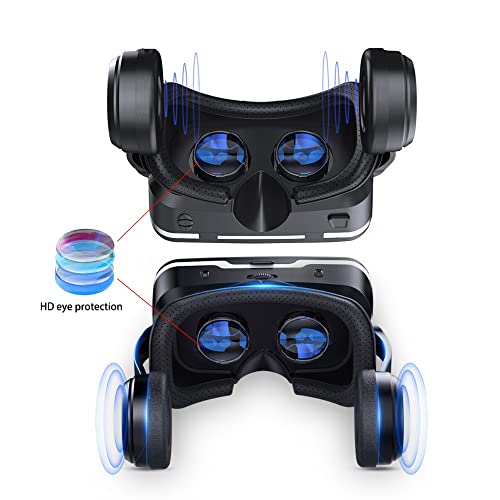 VR Shinecon Original 6.0 VR Versão de fone de ouvido virtual Realidade de óculos estéreo fones