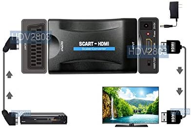 Analog SCART A/V a 1080p 720 HDMI Video Scaler