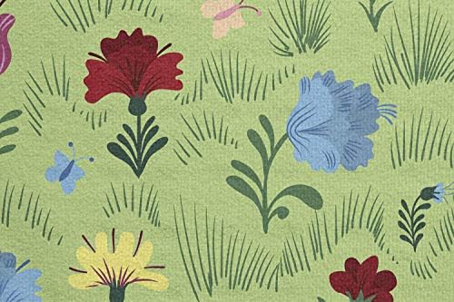 Ambesonne Meadow Yoga Mat Toalha, buquês de flores no campo Fragrância rural Blossoms Cartoon,