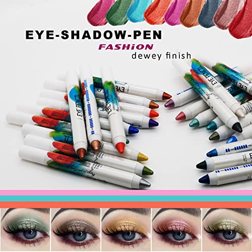 Xiahium Glitter Eyeshadow Beca fosca Metallic Shimmer Eyeshado Fency Impermeável Diário Longo Pigmentado